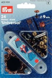 Nitar mässing antik koppar/svart oxid 9 mm 24 st Nitar mässing antik koppar/svart oxid 9 mm 24 st
