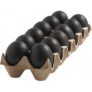 Ägg av plast - svart - 12 st Ägg av plast - svart - 12 st
