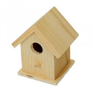 Obehandlat fågelhus - 10x7x7 cm Obehandlat fågelhus - 10x7x7 cm